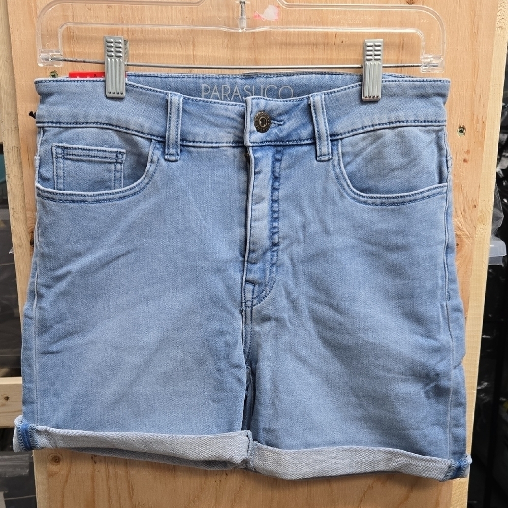Parasuco Size 4 Light Wash Mid Rise Classic Fit Denim Shorts